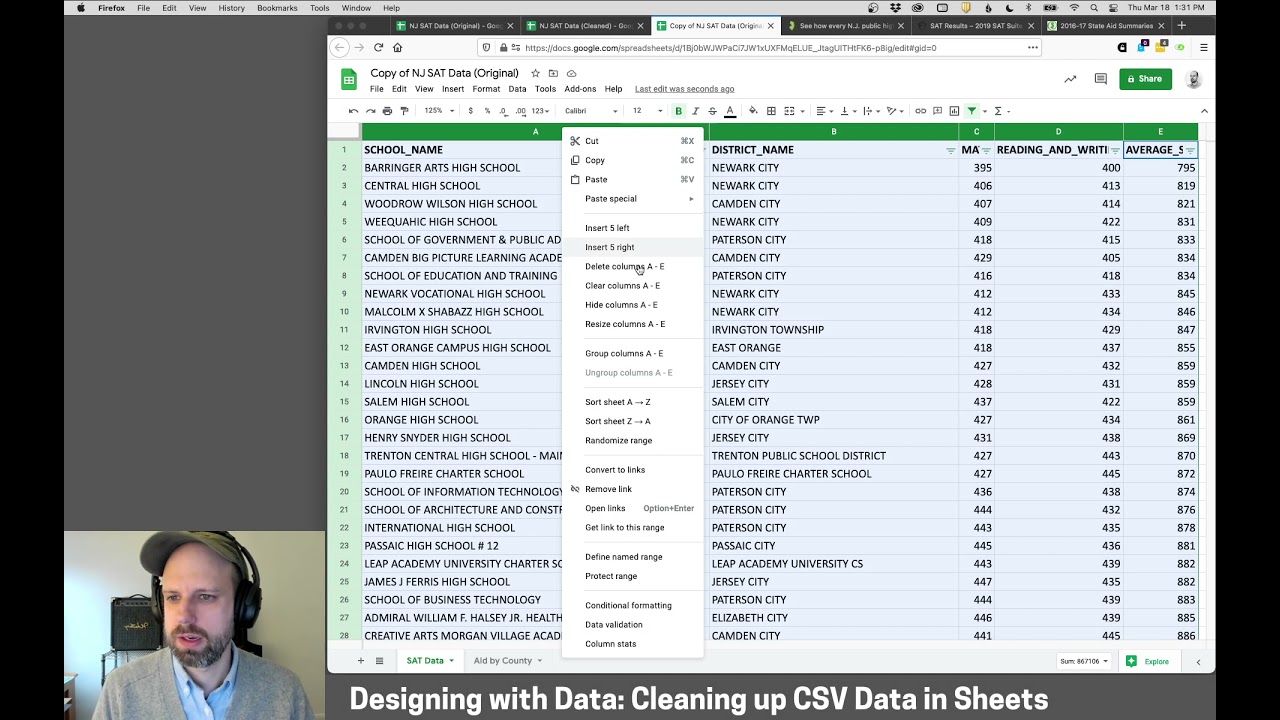 Cleaning Data in Sheets – Other Visualization Formats/Designing With Data