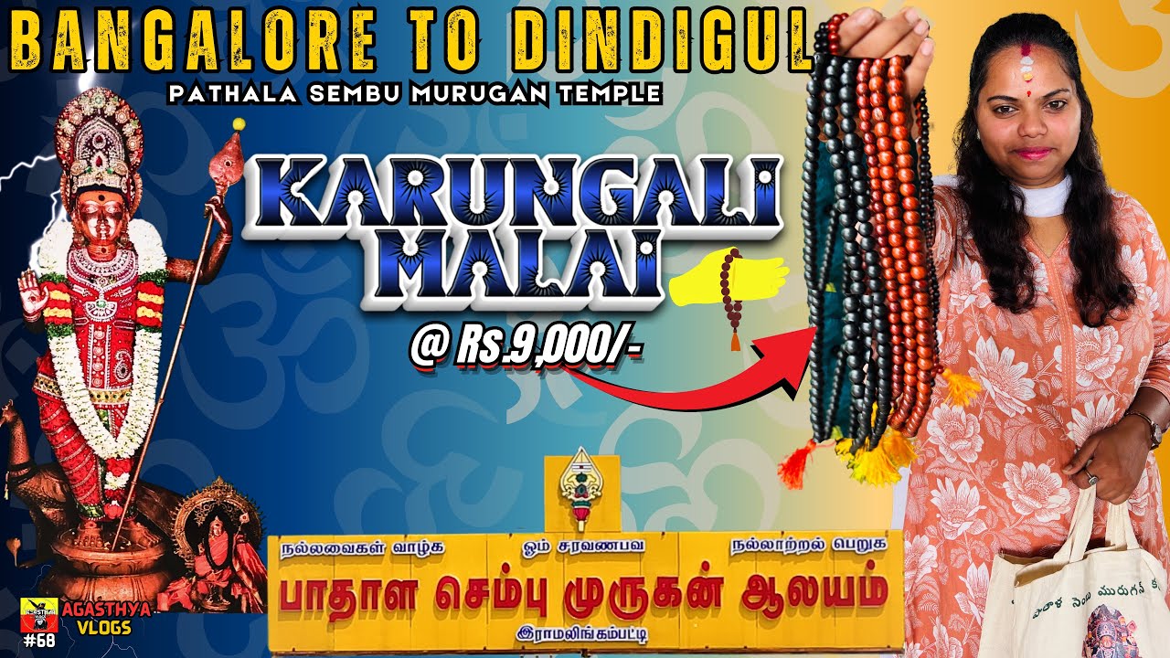 Original📿ಕರುಂಗಲಿ ಮಾಲೆ ಇಲ್ಲೆ ಸಿಗೋದು | 700KM For Karungali Malai🛕 | Agasthya Vlogs | V#68