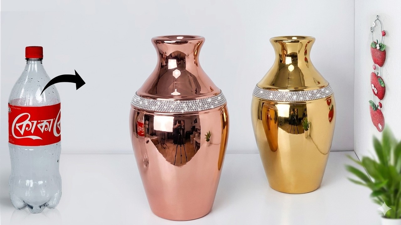 Big size corner flower vase  || Plastic bottle Flower Vase || Home decor ideas