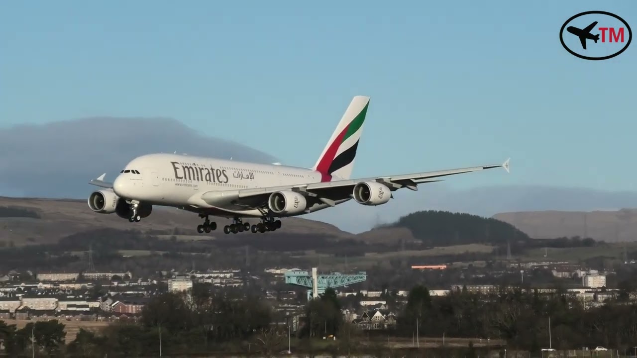 ✈️ **Emirates A380 (A6-EUA) Arrival at Glasgow from Dubai | 3rd Jan 2026**