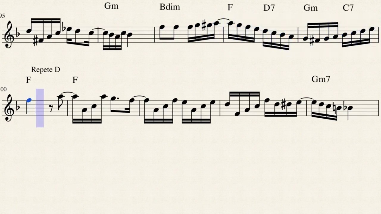 Um a Zero - 1x0 (Pixinguinha e Benedito Lacerda) Playback com Partitura