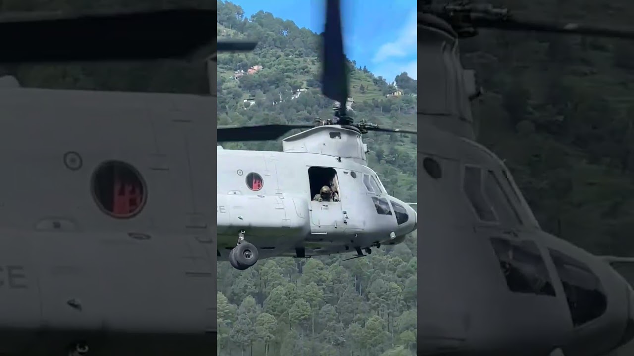 Chinook helicopter performed a rescue operation,&nbsp;airlifting  the Manimahesh Yatra in September 2025