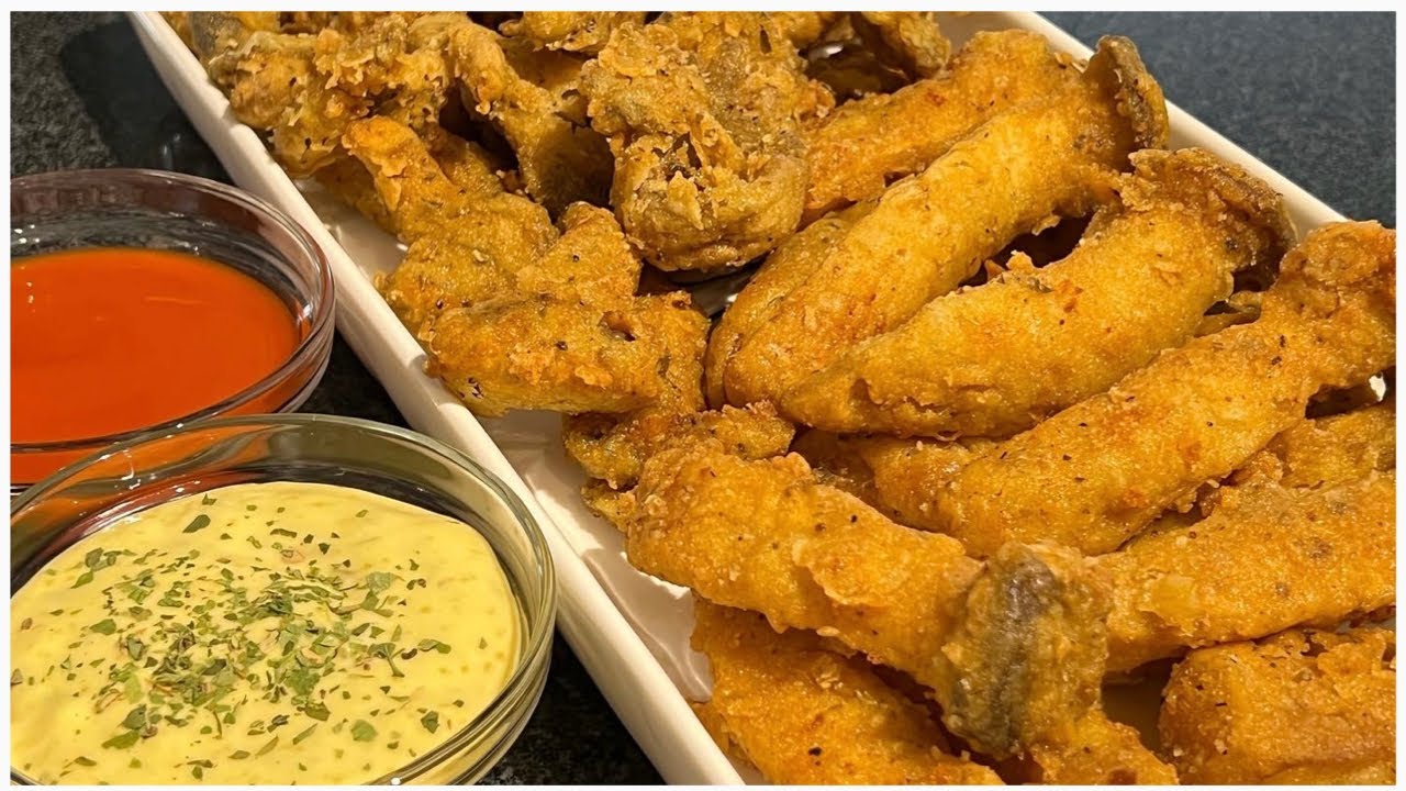 Vegan King Oyster Mushrooms fried chicken