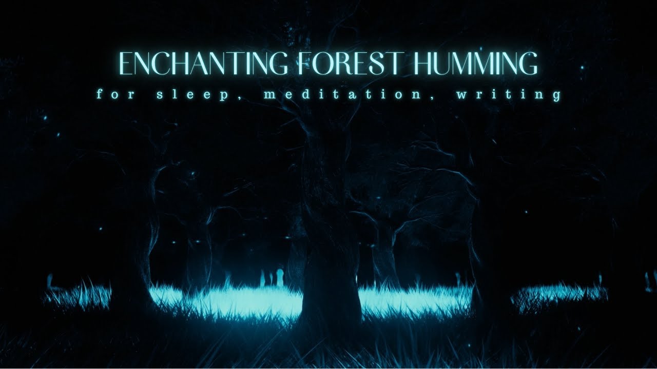 Beautiful Singing in a Windy & Enchanting Night Forest • Ethereal Humming Forest Music, Crickets