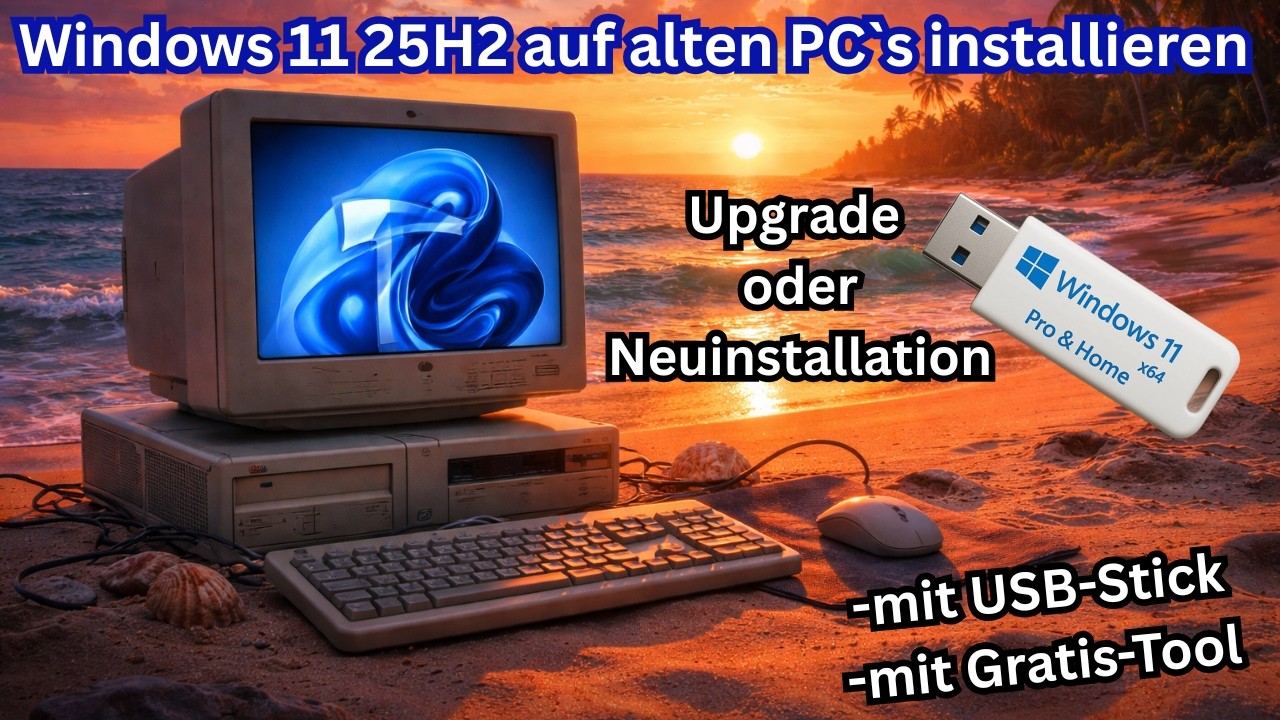 Windows 11 25H2 - Installation auf alten PC's!