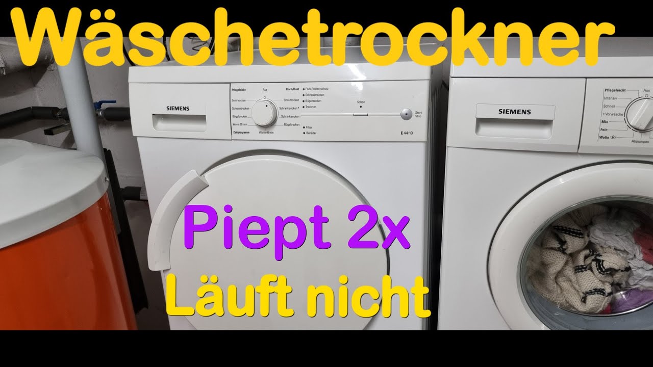 Wäschetrockner defekt piept 2 mal und trocknet nicht | keine Funktion , selber reparieren