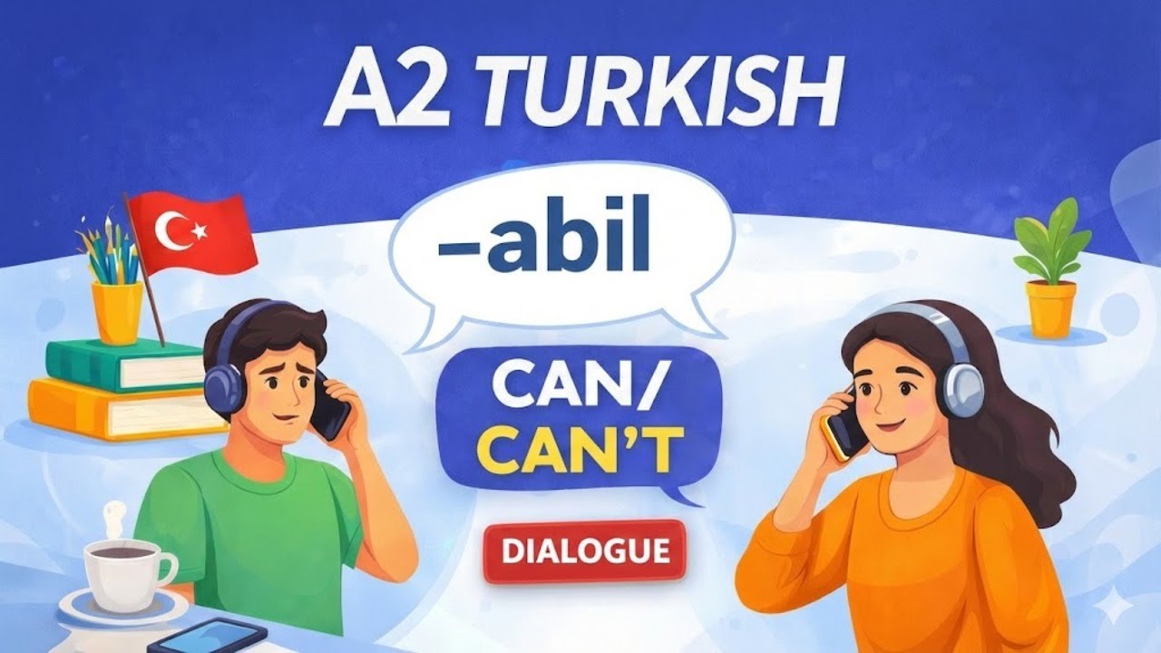 Turkish A2 Dialogue | Ability Suffix “-abil” in Real-Life Conversation | English Subtitles