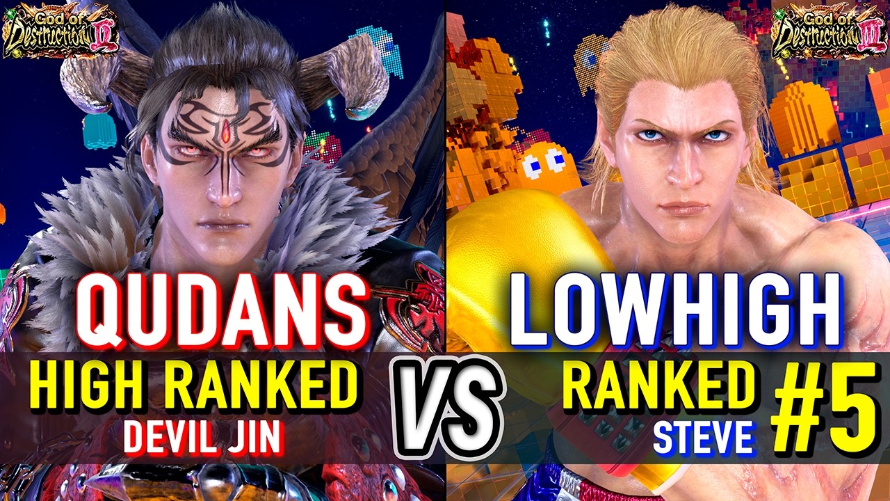 T8 🔥 QUDANS (Devil Jin) vs LOWHIGH (#5 Ranked Steve) 🔥 Tekken 8 High Level Gameplay
