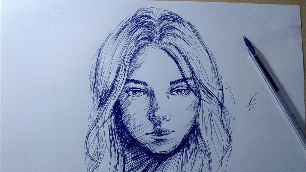 Como desenhar um rosto com uma caneta