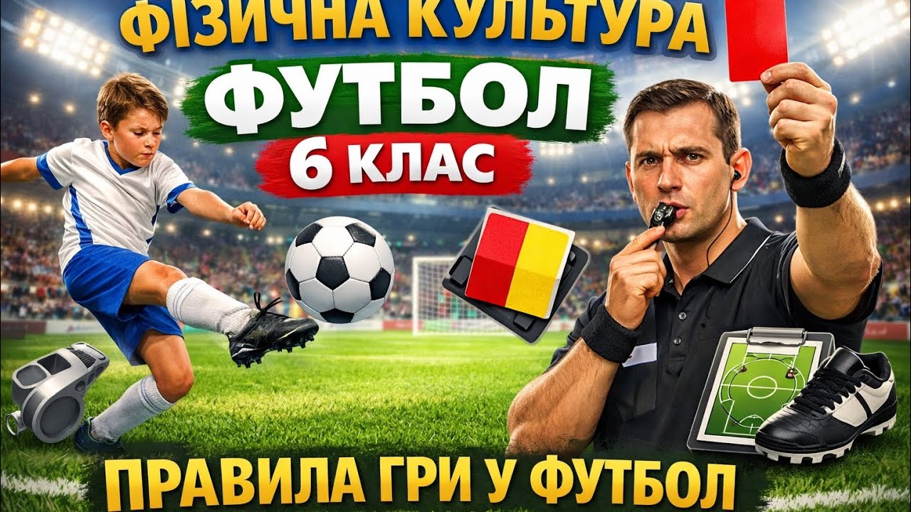 Правила гри у футбол | Футбол 6 клас | Дистанційне навчання | НУШ 