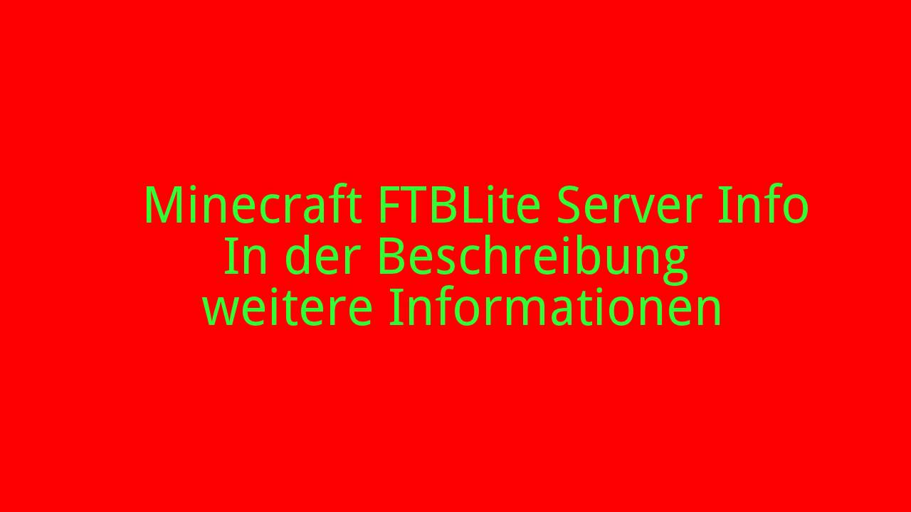 Minecraft FTBLite Server