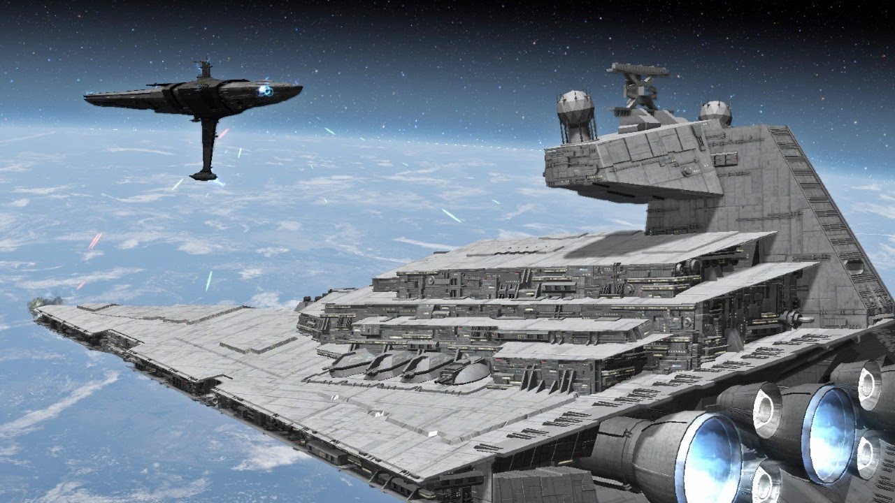 Imperial Star Destroyer Vs MC75 Star Cruiser - Star Wars: Empire At War Remake NPC Battle