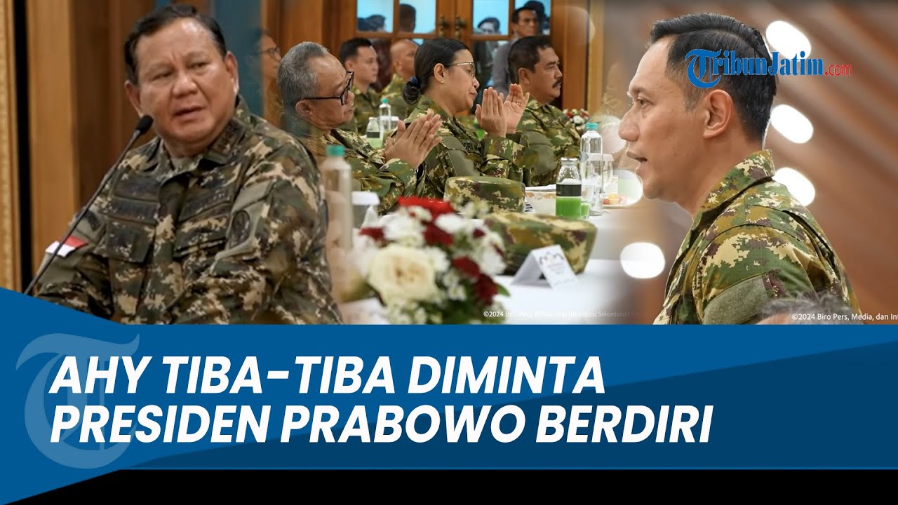 Momen AHY Tiba-tiba Diminta Presiden Prabowo Berdiri di Akmil Magelang, Para Menteri Tepuk Tangan