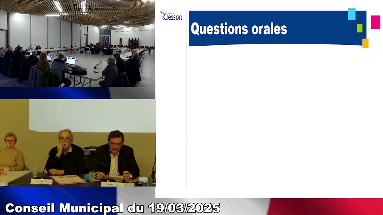 Conseil Municipal de la Ville de Cesson du 19 mars 2025