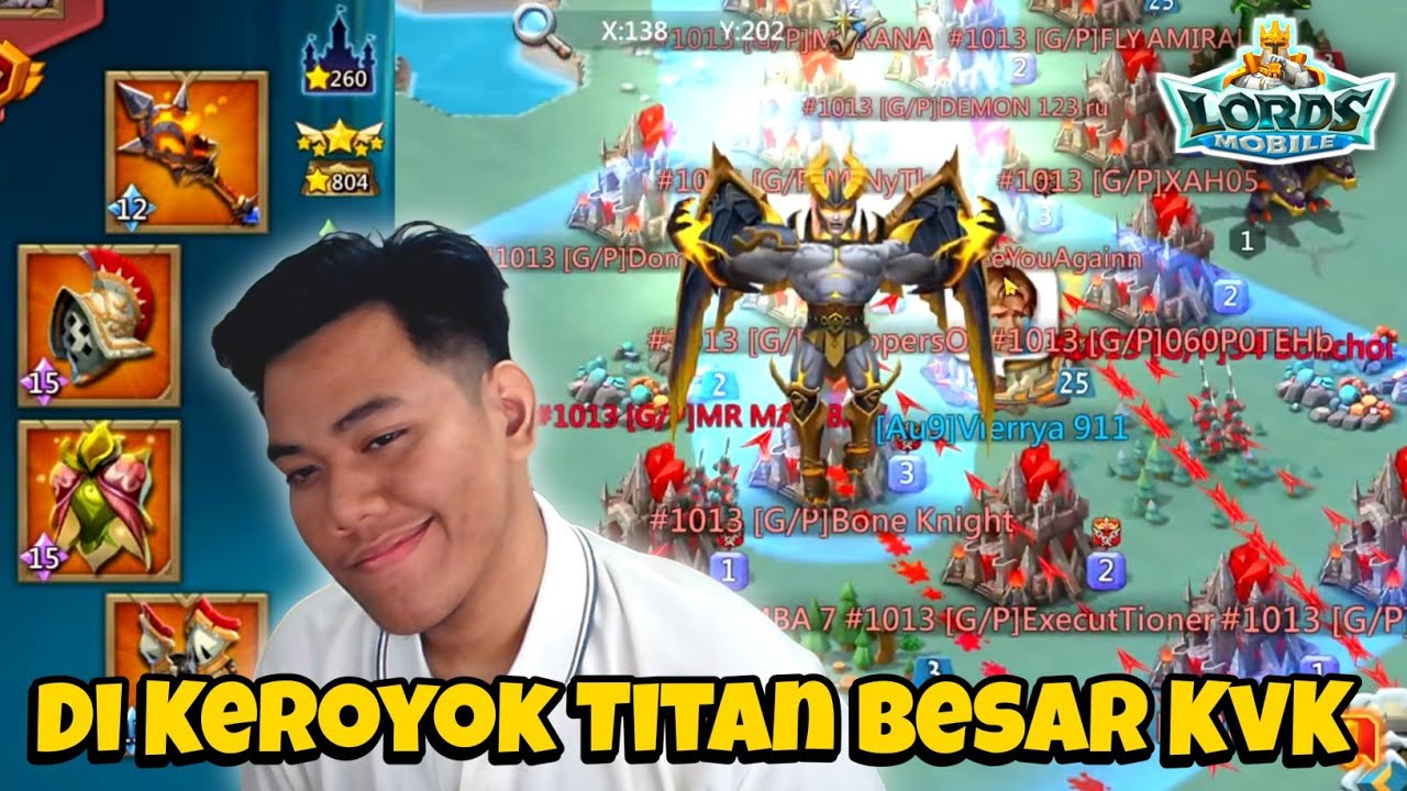 Hampir Zeroid !! Bayu Marah Menantang Semua Titan KD 1013 KvK 100M Pasukan - Lords Mobile