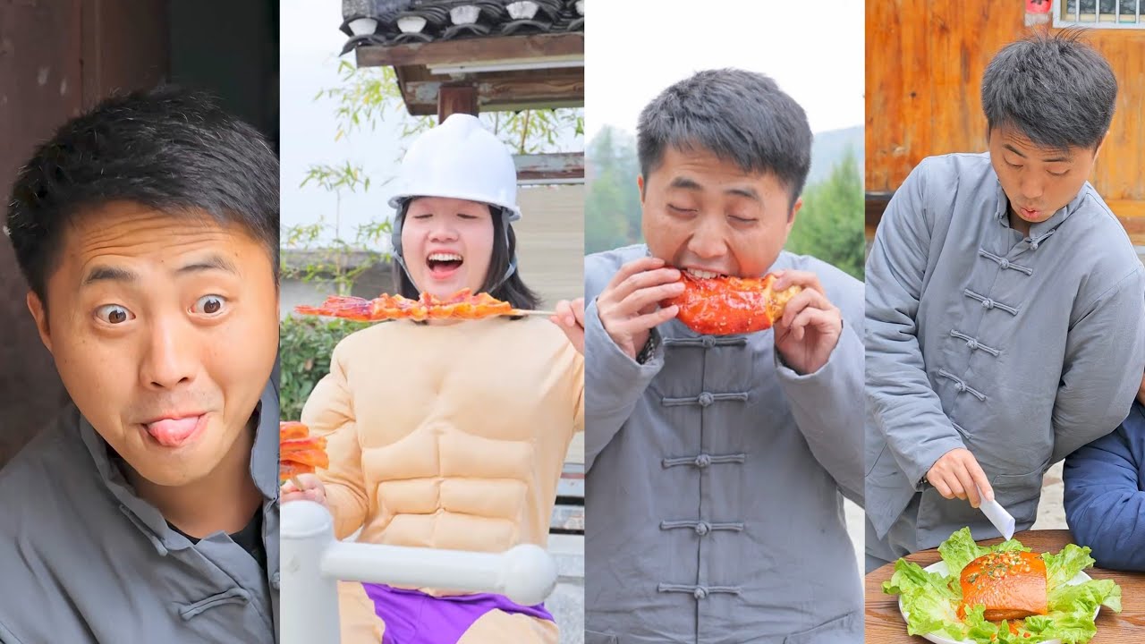 Ermao fed the vegetables to the cat _funny _comedy