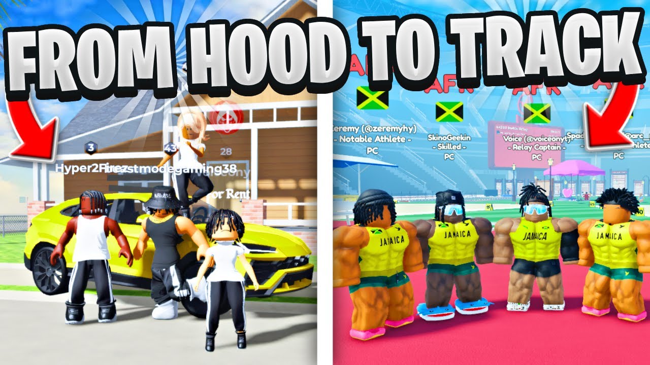 WE USED AUTO CLICKERS TO ESCAPE THE HOOD IN ROBLOX TRACK AND FIELD