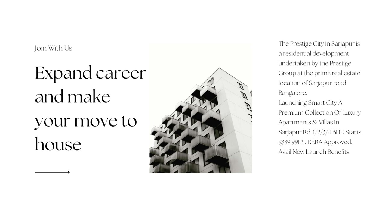 Prestige City Sarjapur is a new premium Township project launched right on Sarjapur