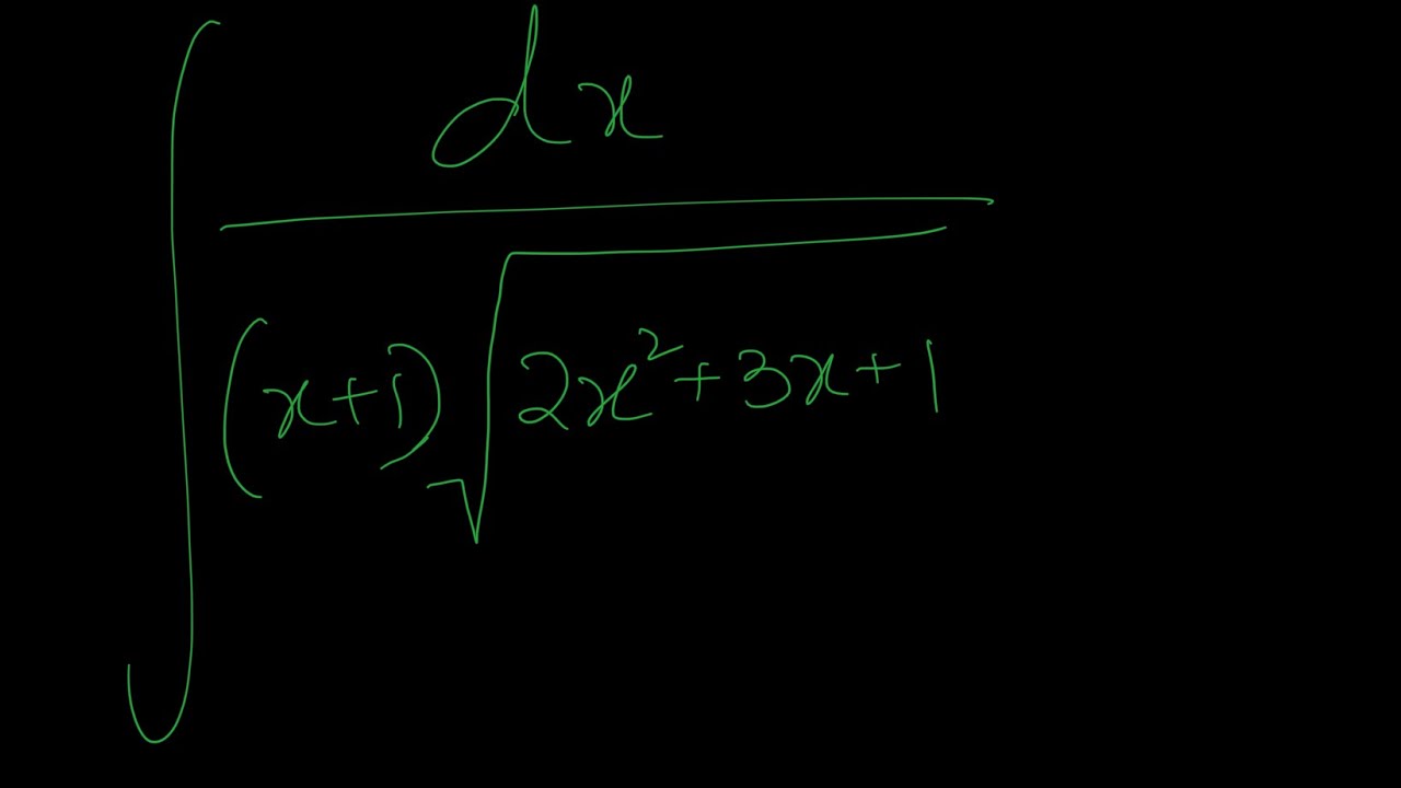 ∫dx/(x+1)sqrt2x^2+3x+1