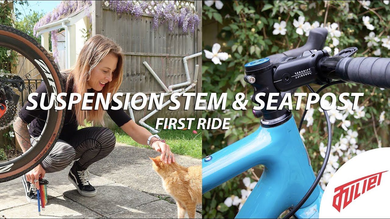 Gravel ride with upgrades! Suspension stem & seat post