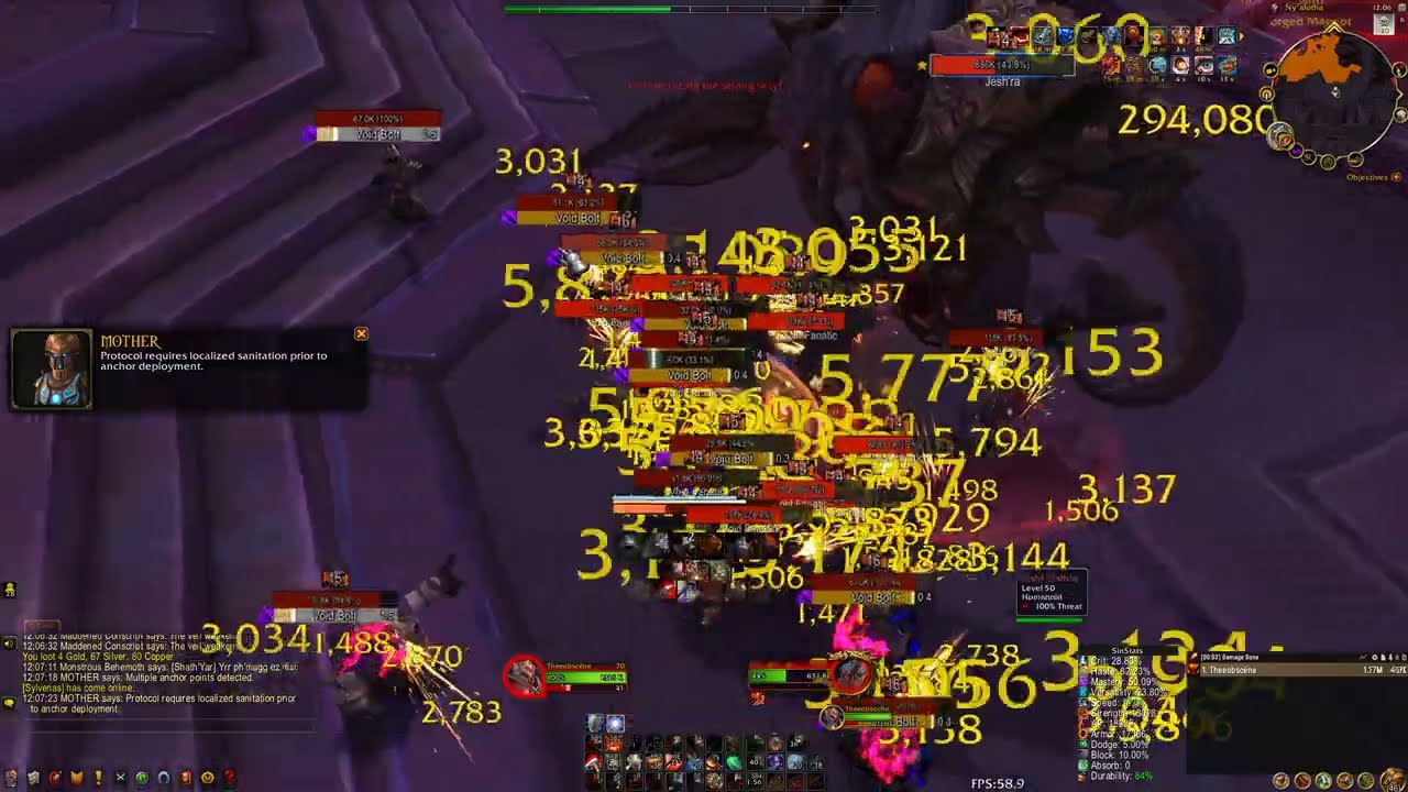 Having fun with my new Legendary Axe| Fury Warrior vs Mythic Ny'alotha the Waking City