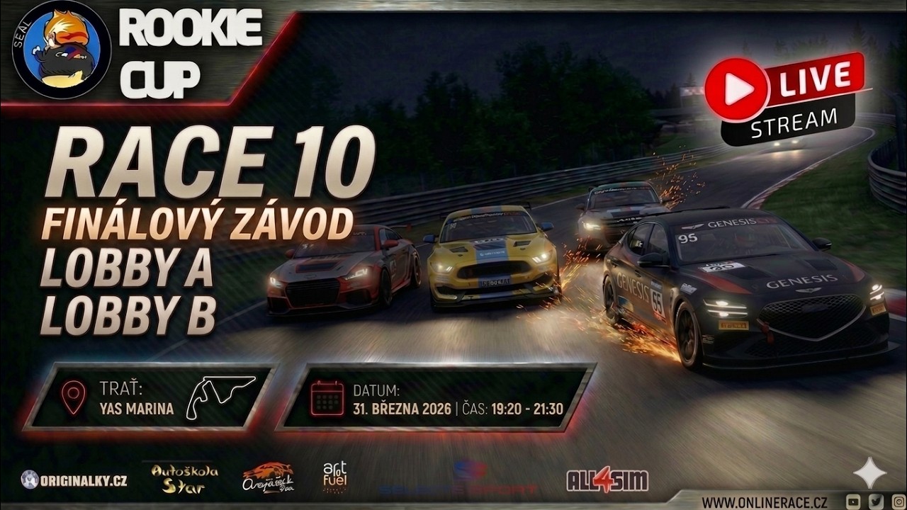 CORG LIVE: Rookie Cup 2026 &ndash; Z&aacute;vod 10 | YAS MARINA  (GT7)