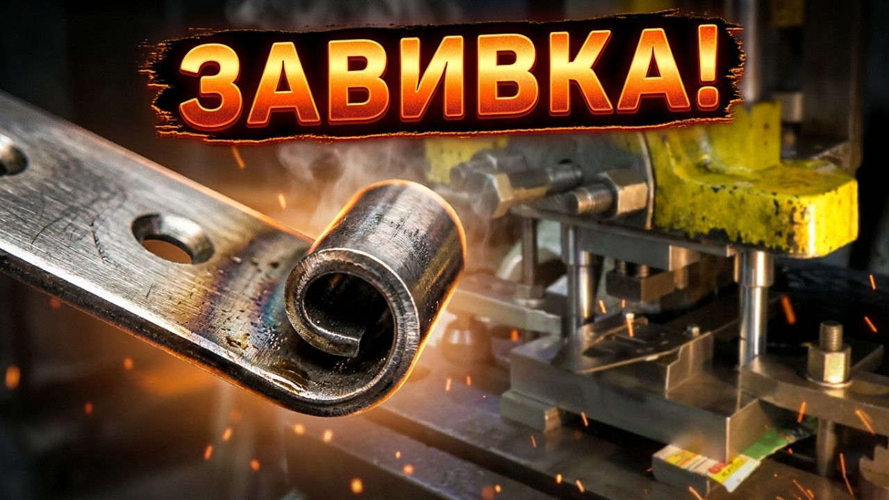 Испытание штампа для гибки и завивки створок петли.