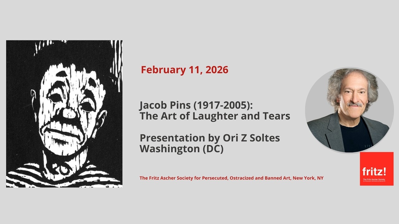 Jacob Pins (1917-2005): The Art of Laughter and Tears, Presentation by Ori Z Soltes, 2/11/2026