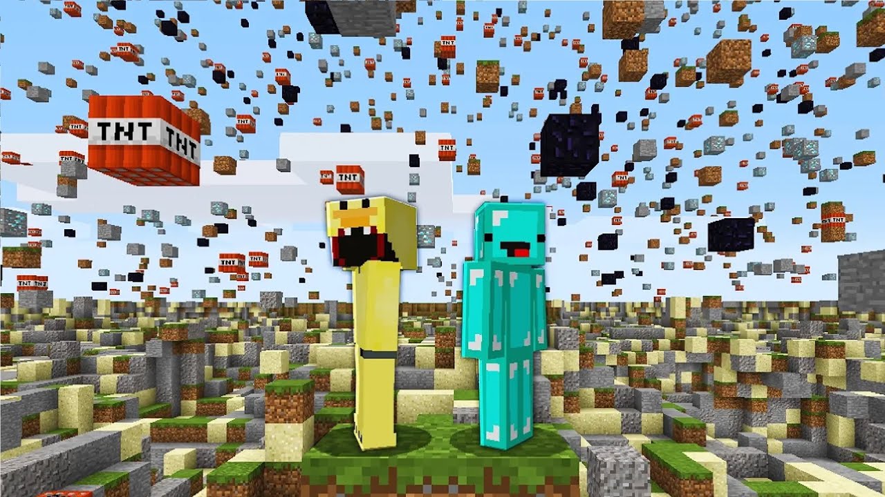 Minecraft, но блоки падают с неба
