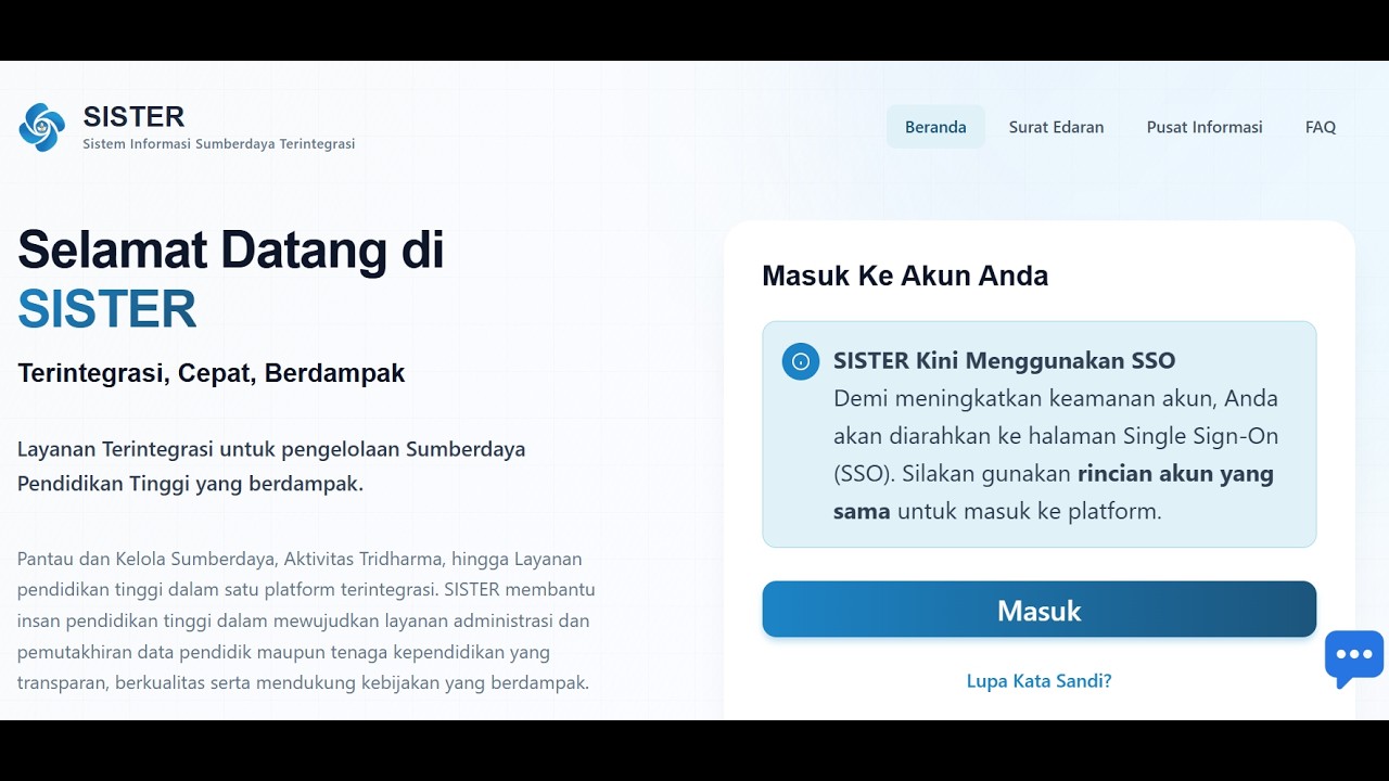 Sosialisasi SISTER dan BKD Dosen 2026
