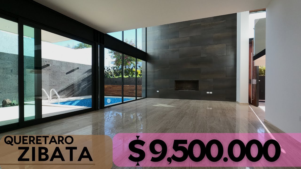 Residencia en Queretaro, ALBERCA, MARMOL, MURO VERDE, además SALON DE JUEGOS, vista ESPECTACULAR.