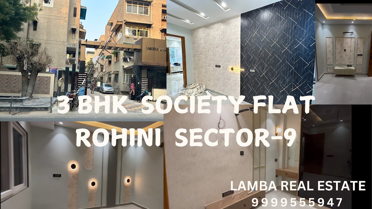 3 BHK Society Flat in Rohini Sector-9