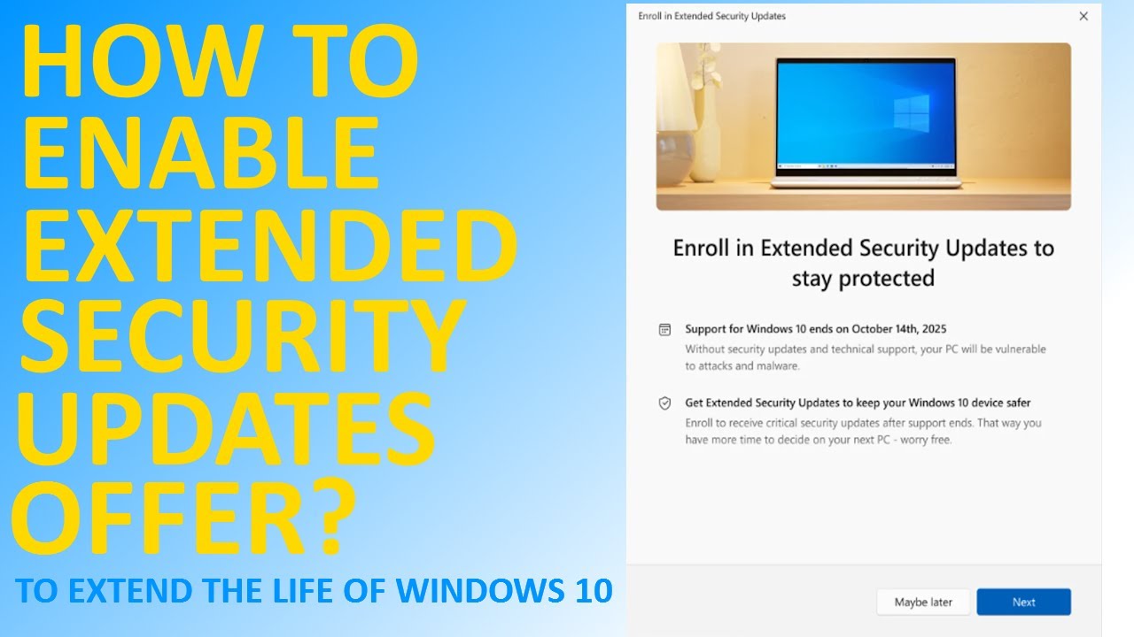 How To Enable Extended Security Updates Offer on Windows 10