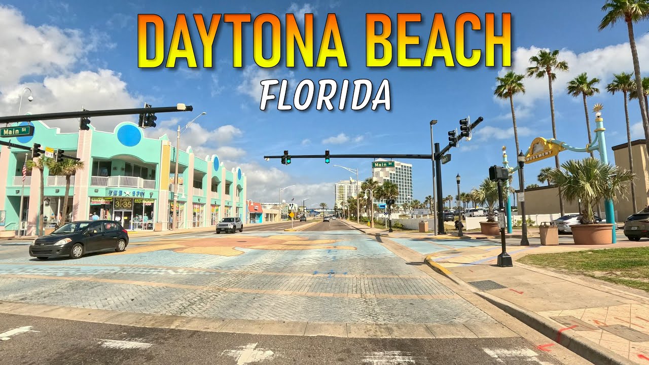 Daytona Beach Florida Driving Through