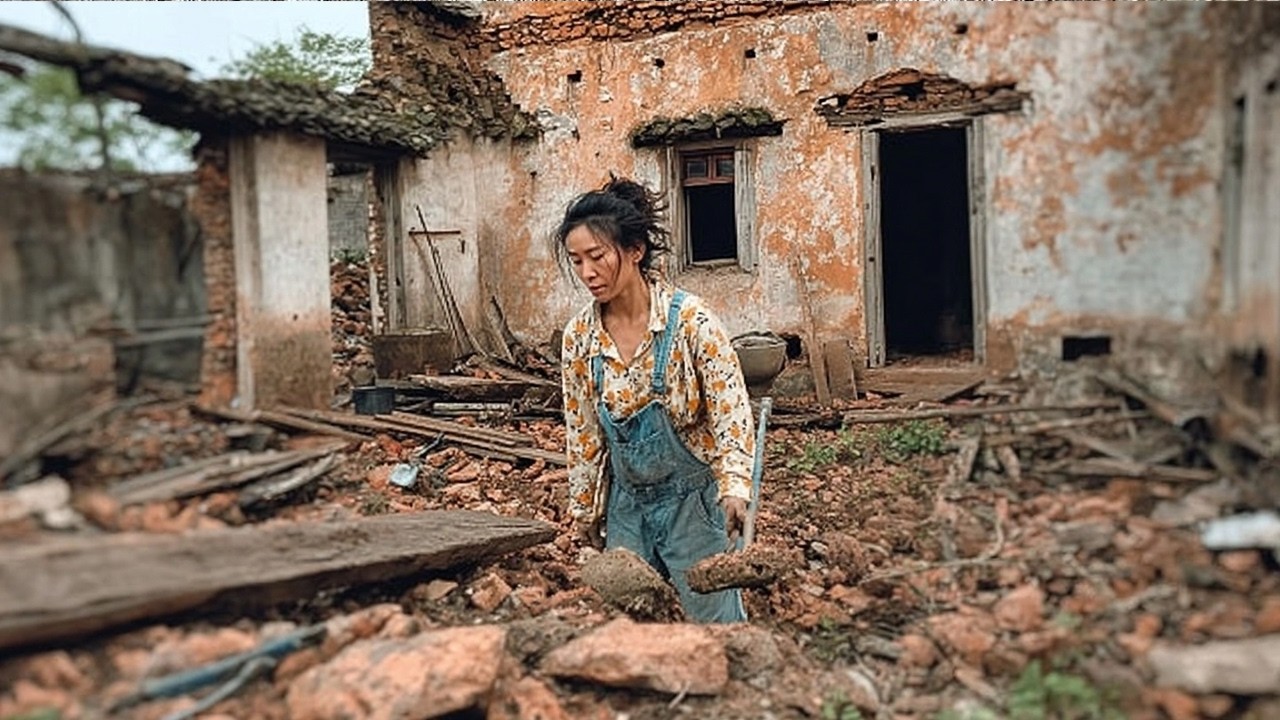 Kicked out of home by uncle - Niece cleans and renovates abandoned house to raise children