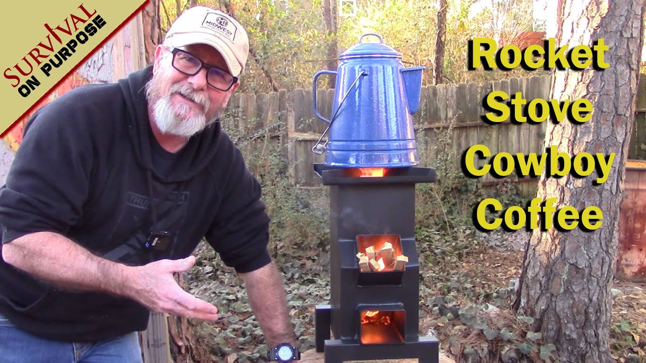 How To Make Cowboy Coffee - Rocket Stove Cooking
