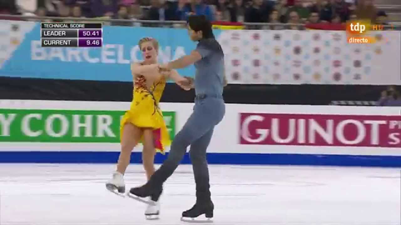 Andrew Poje & Kaitlyn Weaver FP Final Grand Prix Barcelona 2014