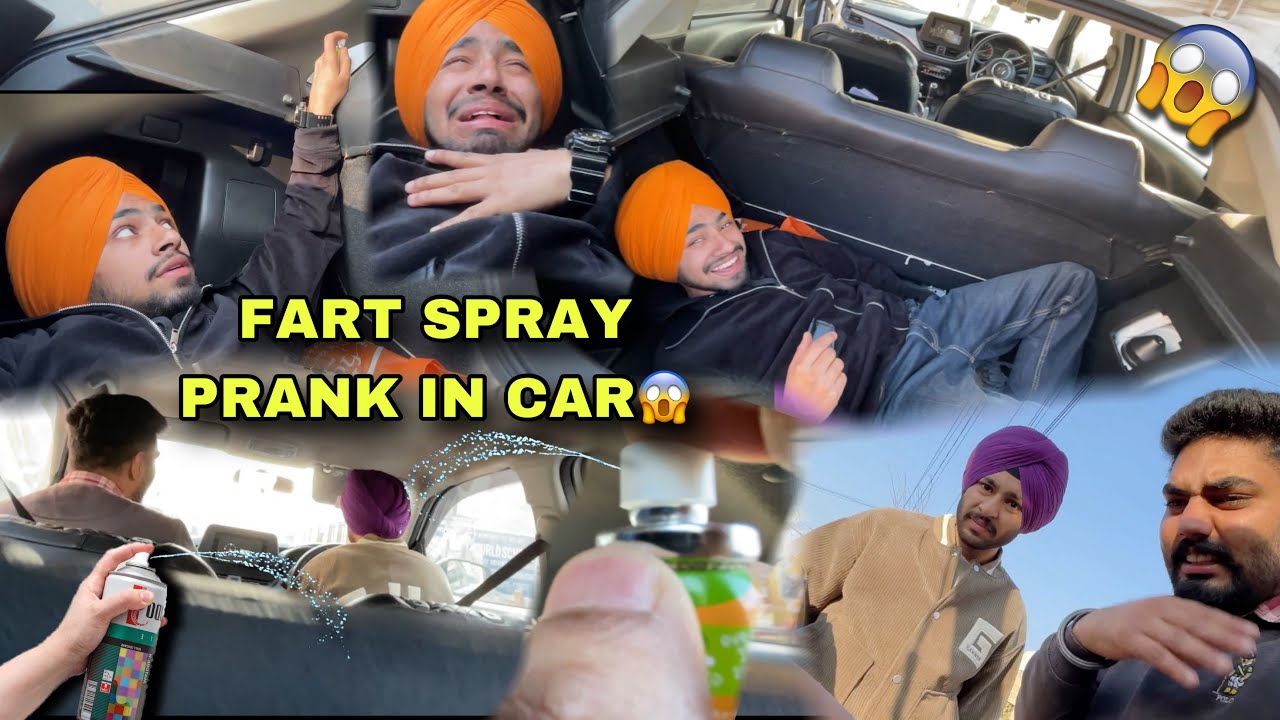FART SPRAY PRANK IN CAR 😱WITH BROTHERS AND FRIENDS😰PRANK GONE WRONG😳