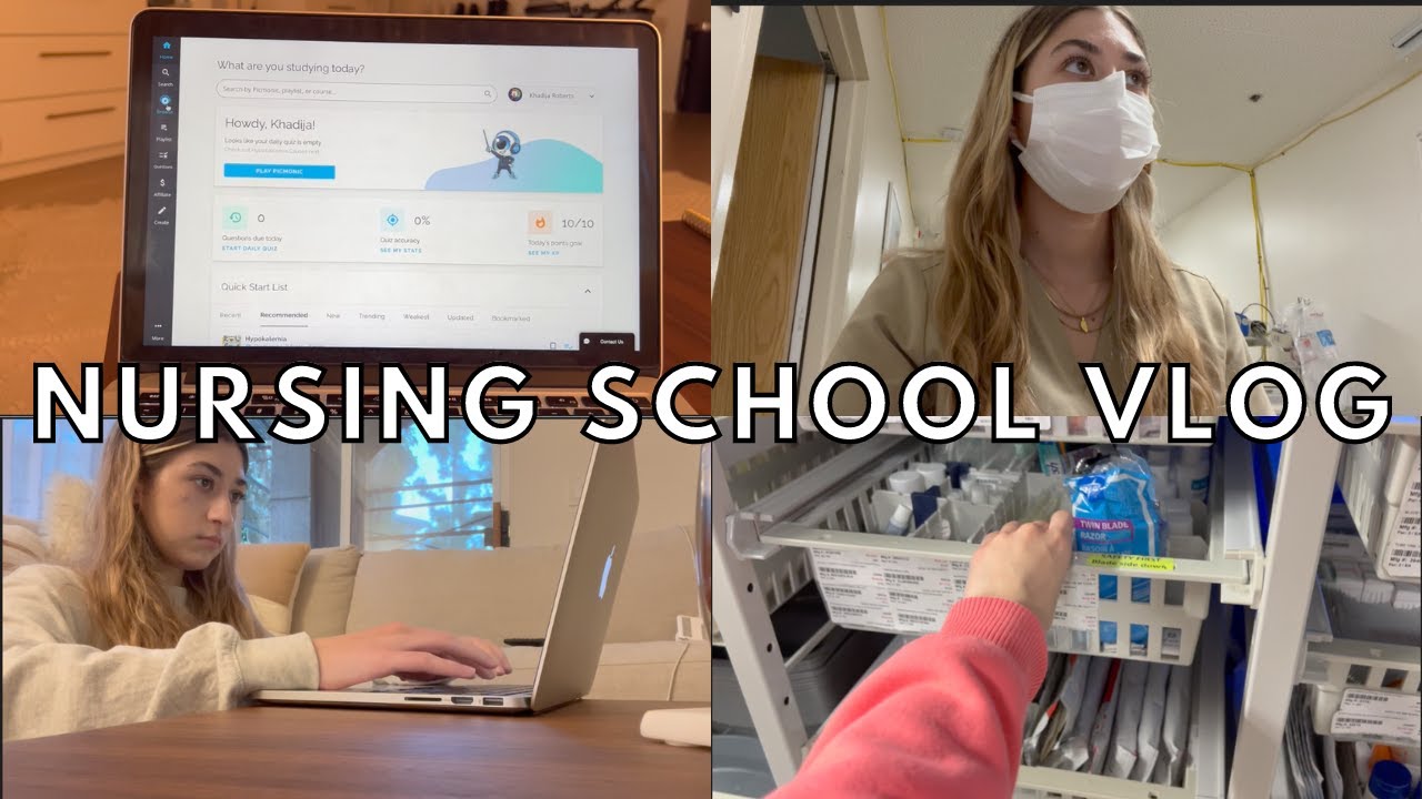 NURSING SCHOOL VLOG | Clinicals, working, and exam prep