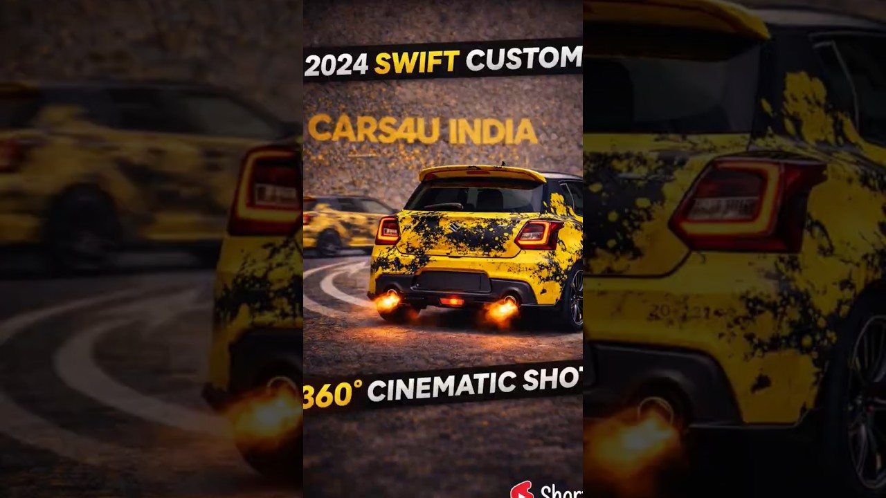 2024 Swift Yellow Porsche-Style Build!🔥 Exhaust Flames + 360° Cinematic Shot!💛