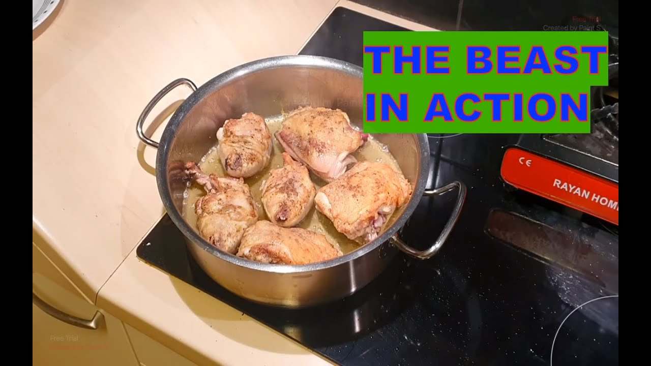 Fissler Original Profi Saute (Rondeau) In Action - Searing Chicken