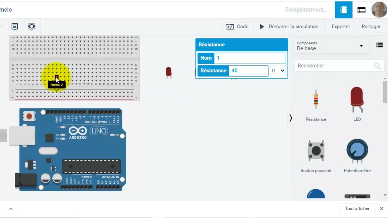 Tinkercad : Faire le circuit du feu tricolore