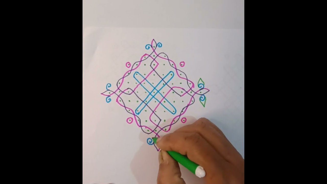 Colour rangoli/easy rangoli/#viral /#viedo 