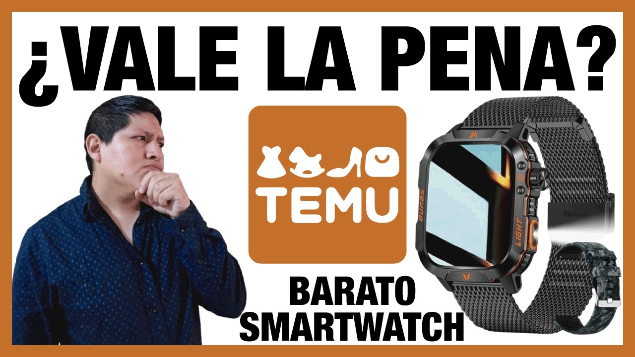 😱 Este SMARTWATCH BARATO tiene linterna 🔦 | Review Completa del HT26 (QTLLBT) 🛍️ TEMU