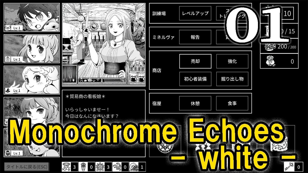 【Monochrome Echoes：Live】手強いハクスラRPG再び！『QUESTER』システムで今度はファンタジー世界を冒険なのだ！