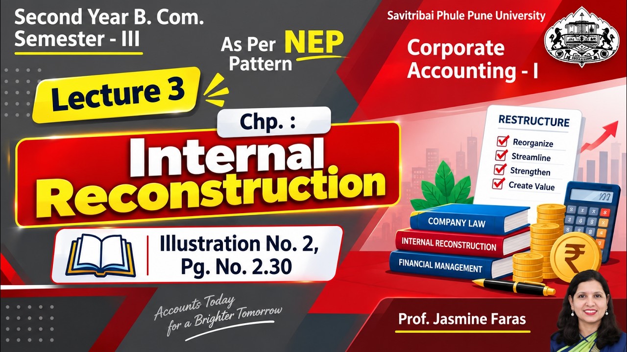 Internal Reconstructions | S.Y.B.Com Sem 3 | NEP| SPPU | Illustration 2| Journal Entries|