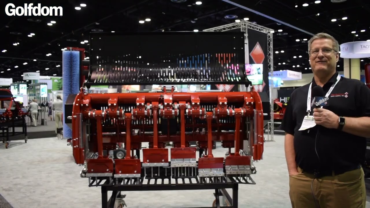 Darren Powers from Redexim showcases the Verti-Core III 1600, says it's 