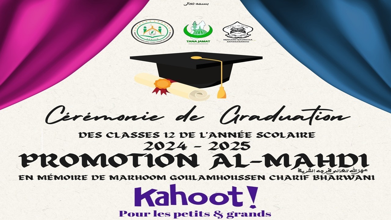 Programme Cérémonie de Graduation (Hussaini Madressa) 2024 - 2025