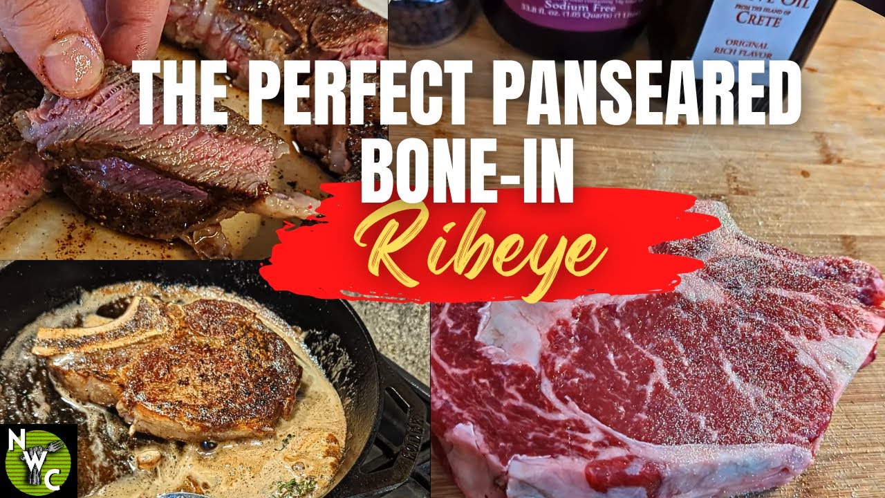 AMAZING cast iron seared BONE-IN RIBEYE