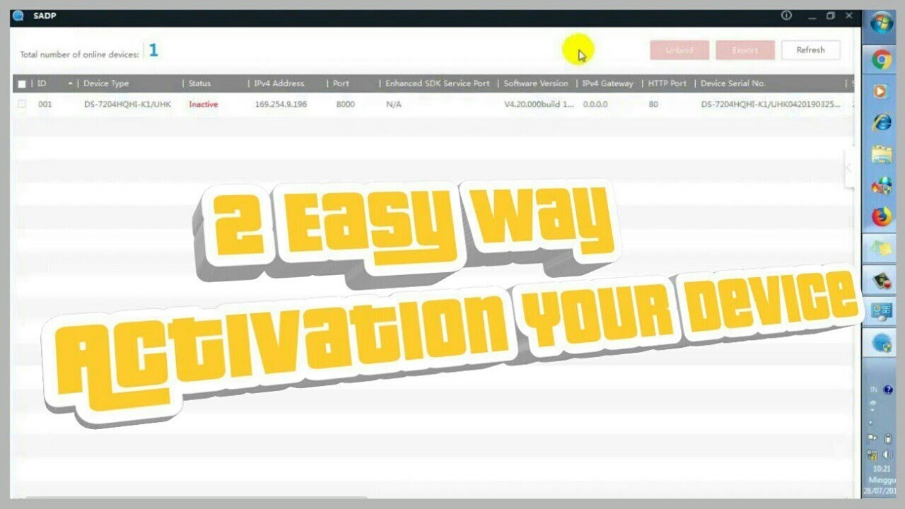 How To Activation Hikvision Device With SADP Tool and Web Browser